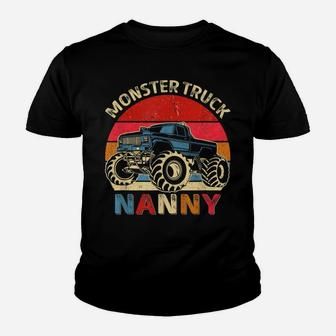 Monster Truck Nanny Matching Family Birthday Party Youth T-shirt | Crazezy AU