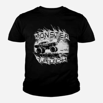 Monster Truck Racing, Crushing Jumping Cars Youth T-shirt | Crazezy AU