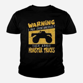 Monster Truck T Shirt Gift For Big Trucks Crushing Car Fans Youth T-shirt | Crazezy