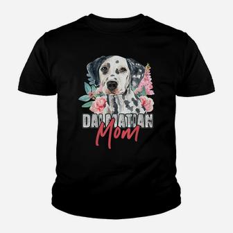 Mothers Day Dog Mom Dalmatian Youth T-shirt | Crazezy