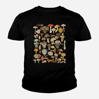 Mushroom Shirt Mycology Fungi Foraging Mushroom Whisperer Youth T-shirt | Crazezy