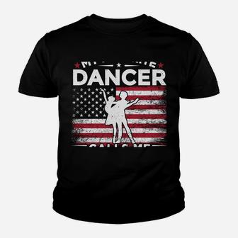 My Favorite Dancer Calls Me Nanny American Flag Grandma Gift Sweatshirt Youth T-shirt | Crazezy