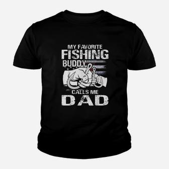 My Favorite Fishing Buddy Calls Me Dad Youth T-shirt | Crazezy