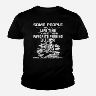 My Favorite Fishing Buddy Calls Me Uncle - Fish T-shirt Black Youth Youth T-shirt | Crazezy