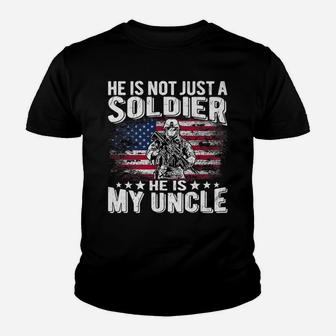 My Uncle Is A Soldier Patriotic Proud Army Niece Nephew Gift Youth T-shirt | Crazezy