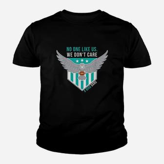 No One Like Us We Dont Care Bird Gang Football Youth T-shirt | Crazezy
