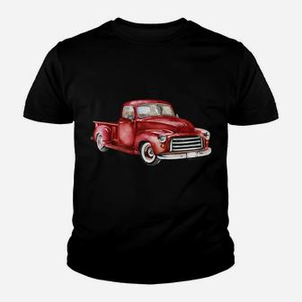 Not Old Just Retro Fun Vintage Red Pick Up Truck Sweatshirt Youth T-shirt | Crazezy CA
