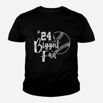 Number Biggest Fan Softball Player Mom Dad Family Youth T-shirt | Crazezy AU