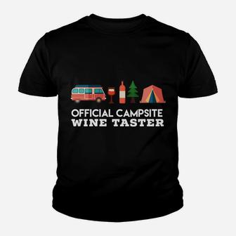 Official Campsite Wine Taster Mothers Day Gift Youth T-shirt | Crazezy