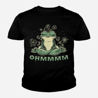 Ohmmmm Meditated Frog Yoga Meditation Namaste Sweatshirt Youth T-shirt | Crazezy
