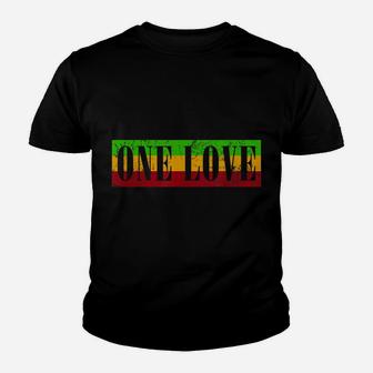 One Love Sign Rasta Jamaica Retro Vintage Gift Youth T-shirt | Crazezy UK