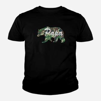 Papa Bearfunny Camping Summer Fathers Day Youth T-shirt | Crazezy