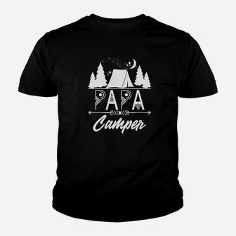 Papa Camping Lover Shirt Vacation Adventure Camper Gift Youth T-shirt | Crazezy
