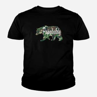 Papadaddy Bearfunny Camping Summer Fathers Day Youth T-shirt | Crazezy