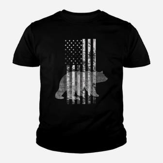 Patriotic Hunting Bear American Flag T-Shirt Hunters Youth T-shirt | Crazezy UK