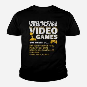 Playing Video Games Gamer Shirt Funny Gaming Console Gamer Youth T-shirt | Crazezy