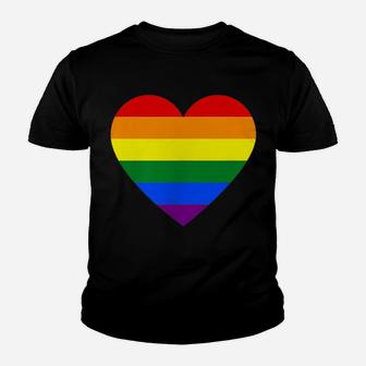 Pocket Lgbt Flag Gay Pride Rainbow Heart Glbt Gift Youth T-shirt | Crazezy
