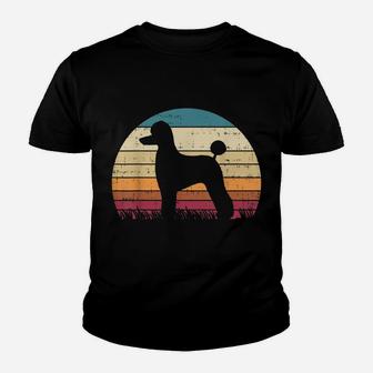Poodle Silhouette Sunset Vintage Pet Dog Lover Owner Gift Youth T-shirt | Crazezy CA