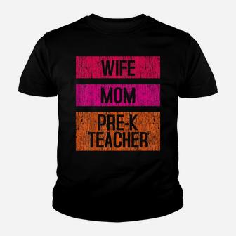 Pre-K Teacher Preschool Wife Mom Gift Youth T-shirt | Crazezy