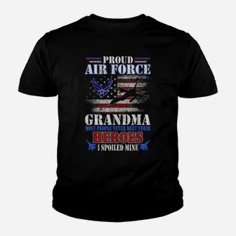 Proud Air Force Grandma US Flag Veteran 4Th Of July Gift Youth T-shirt | Crazezy