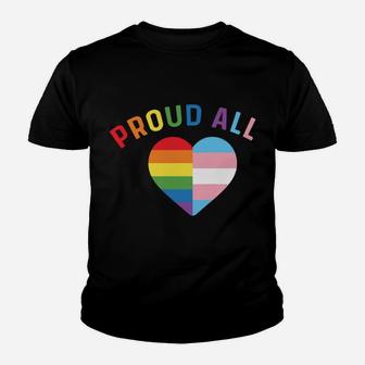 Proud Ally Mom Lgbt Transgender Gifts Lgbtq Pride Trans Flag Sweatshirt Youth T-shirt | Crazezy