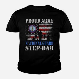 Proud Army National Guard Step-Dad T Shirt Veterans Day Gift Youth T-shirt | Crazezy