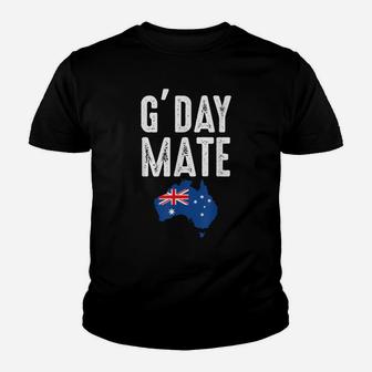 Proud Australian Australia Aussie G'day Mate Australian Flag Youth T-shirt | Crazezy AU