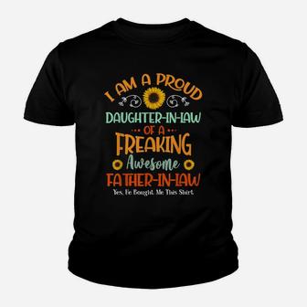 Proud Daughter-In-Law Of A Freaking Awesome Father-In-Law Youth T-shirt | Crazezy DE
