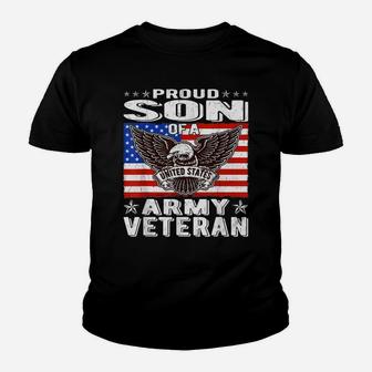 Proud Son Of Us Army Veteran Patriotic Military Family Gifts Youth T-shirt | Crazezy DE