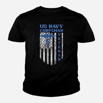 Proud Veteran Navy Corpsman T-Shirt Gifts, Navy Patriot Youth T-shirt | Crazezy