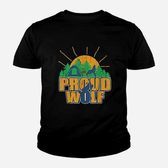 Proud Wolf Scout Cub Camping Boy Hiking Scouting Den Gift Youth T-shirt | Crazezy CA