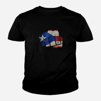 Puerto Rico Boxing Fist Boricua Gifts For Men Women Youth T-shirt | Crazezy