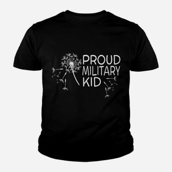 Purple Proud Military Child Of Veteran Soldier For April Youth T-shirt | Crazezy