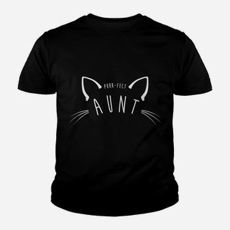 Purr-Fect Aunt Funny Cute Cat Lover Perfect Gift Youth T-shirt | Crazezy