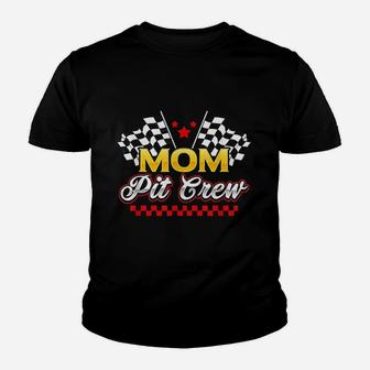 Race Car Birthday Party Racing Family Mom Pit Crew Youth T-shirt | Crazezy