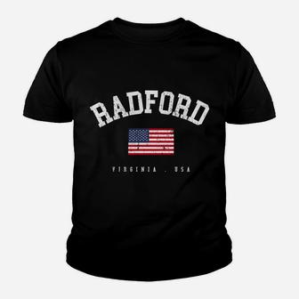 Radford Va Retro American Flag Usa City Name Sweatshirt Youth T-shirt | Crazezy CA