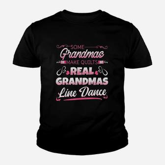 Real Grandmas Line Dance Sewing Dancing Grandmother Youth T-shirt | Crazezy