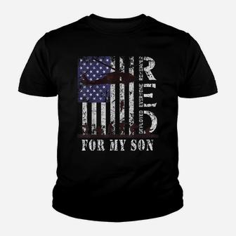 Red Friday For My Son Us Flag Army Military Deployed Veteran Youth T-shirt | Crazezy