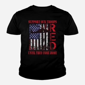 Red Friday Remember Everyone Deployed Support Troops Us Flag Sweatshirt Youth T-shirt | Crazezy