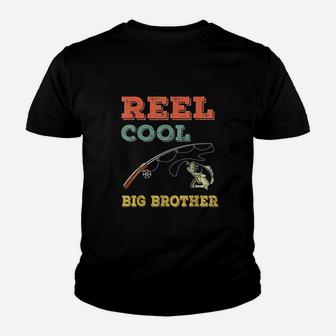 Reel Cool Big Brothers Gift Older Brother Boys Fishing Gift Youth T-shirt | Crazezy