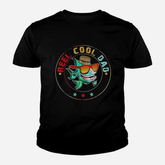 Reel Cool Dad Fishing Fathers Day Gifts From Son Daughter Youth T-shirt | Crazezy