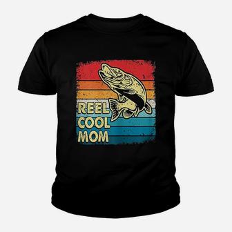 Reel Cool Mom Funny Fish Fishing Mothers Day Gift Youth T-shirt | Crazezy
