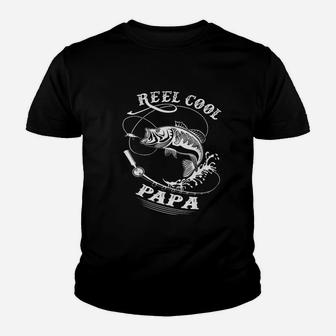 Reel Cool Papa Fishing Nature Lovers Youth T-shirt | Crazezy