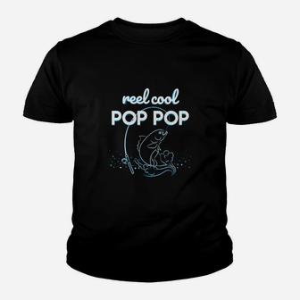 Reel Cool Pop Pop Fishing Father For Men Youth T-shirt | Crazezy
