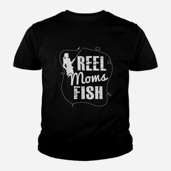 Reel Moms Fish Funny Fishing Fishing Youth T-shirt | Crazezy CA