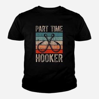 Retro Fishing Hooks Part Time Hooker Youth T-shirt | Crazezy DE