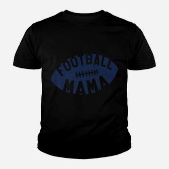 Retro Football Mama Blue Helmet Mom Gift Youth T-shirt | Crazezy