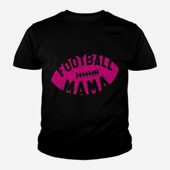 Retro Football Mama Pink Helmet Mom Gift Youth T-shirt | Crazezy