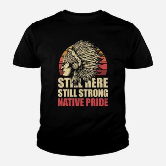 Retro Native Pride Indian Indigenous Native American Youth T-shirt | Crazezy AU