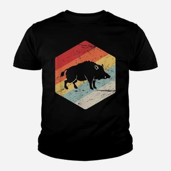 Retro Vintage Wild Hog Hunter Gift For Pig Hunters Youth T-shirt | Crazezy